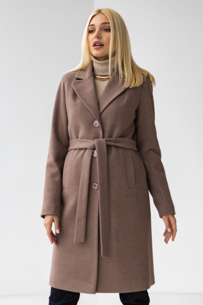 Женское шерстяное пальто 9.315a капучино